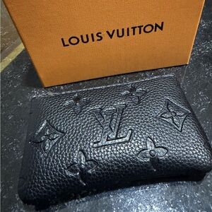 Louis Vuitton Black Leather Key\Coin Pouch